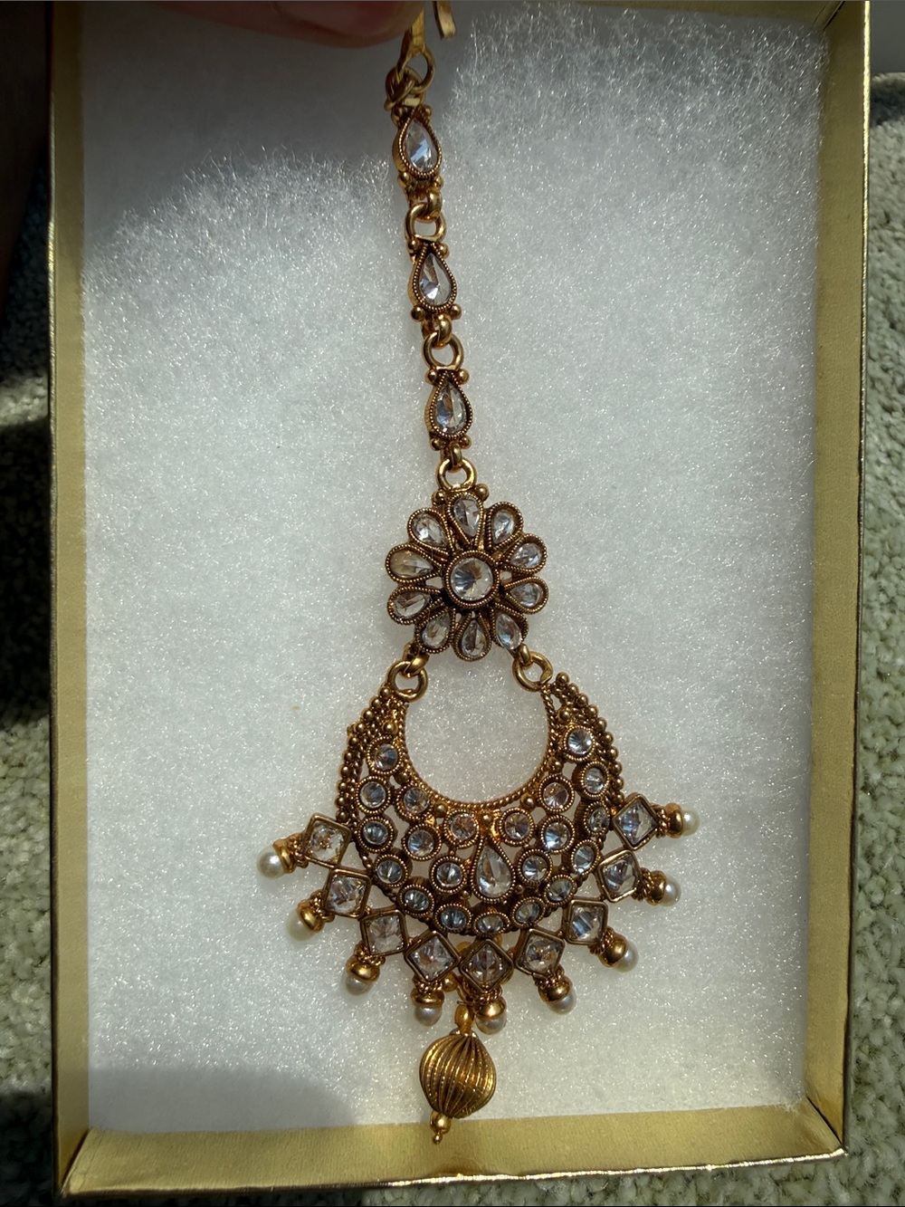 Gold-Tone polki style tikka